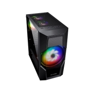 Купить Компьютерный Корпус 2E GAMING TURBO (G2057B) MidT,2xUSB2.0,1xUSB3.0,1x200+3x120ARGB, стекло&nbsp; в Алматы