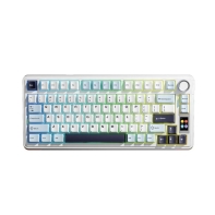 Купить Клавиатура AULA S75 Pro Light Blue+White+Black-Purple, mechanical, Seiya switch, EN, 2.4/BT/USB-C в Алматы
