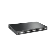 купить Коммутатор PoE+ управляемый GbE 48-портовый Tp-Link SG3452XP <JetStream&trade; 48 портов GbE PoE+ 802.3af/at (max 30W на порт), 4 слота SFP+ 10 Гбит/с, коммутационная матрица 176 Гбит/с, консольный порт управления, бюджет мощности PoE 500W, интеграция с Om в Алматы фото 2