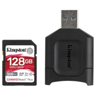 Купить Карта памяти SD, Kingston Canvas React Plus, 64GB, SDR2/64GB, UHS-II, R300/W260 + USB Adapter в Алматы